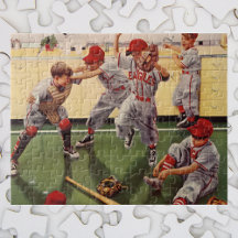  sport Baseball Team, jongens Roughhousing
