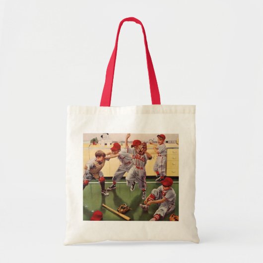  sport Baseball Team, jongens Roughhousing Tote Bag (Voorkant)