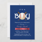 Sport Baseball Theme Het is een Jongen Baby shower Kaart (Voorkant)