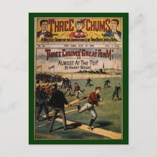 sport Baseball Three Chums Magazine Hoesje Briefkaart (Voorkant)