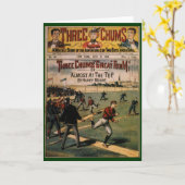  sport Baseball Three Chums Magazine Hoesje Kaart (Gele Bloem)