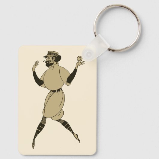  sport Baseball, Victoriaans honkbalspeler Sleutelhanger (Achterkant)