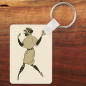  sport Baseball, Victoriaans honkbalspeler Sleutelhanger (Achterkant)