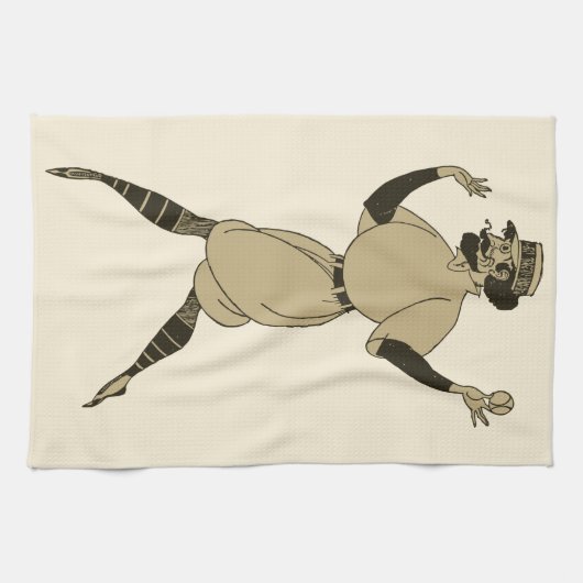  sport Baseball, Victoriaans honkbalspeler Theedoek (Horizontaal)