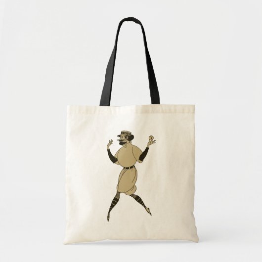  sport Baseball, Victoriaans honkbalspeler Tote Bag (Voorkant)