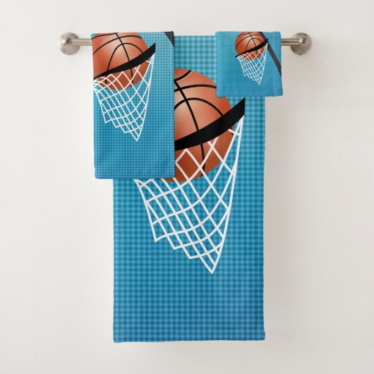 Sport 🏀 Basketbal - Blauw / Aanpassen Bad Handdoek (Insitu)