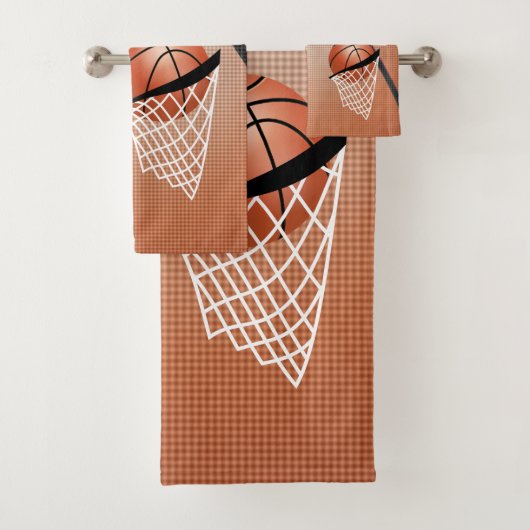 Sport 🏀 Basketbal - Bruin | personaliseren Bad Handdoek (Insitu)