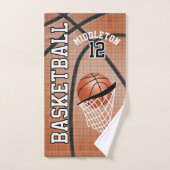 Sport 🏀 Basketbal - Bruin | personaliseren Bad Handdoek (Handdoek)