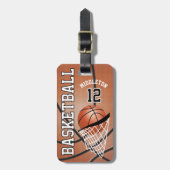 Sport Basketbal 🏀 | DIY Tekst Bagagelabel (Voorkant verticaal)