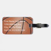Sport Basketbal 🏀 | DIY Tekst Bagagelabel (Achterkant horizontaal)