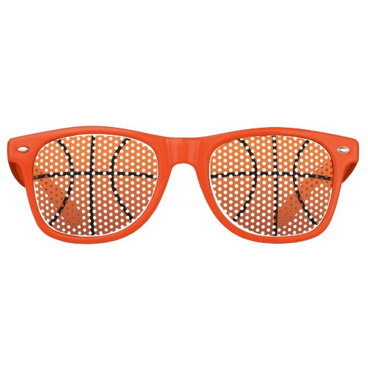 Sport Basketbal Fan Retro Zonnebril (Voorkant)