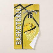 Sport 🏀 Basketbal - Geel | DIY-tekst Bad Handdoek (Handdoek)