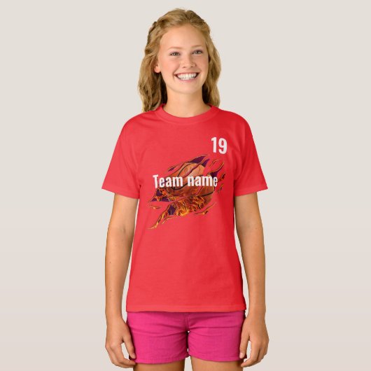Sport basketbal Team Velddag Cheer Squad School T-shirt (Voorkant volledig)