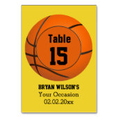 Sport Basketbal thema Gepersonaliseerde tafelnumme Kaart (Voorkant)