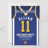 Sport Basketball 11 Birthday Invite  Kaart (Voorkant)