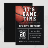 Sport Basketball Birthday Uitnodiging (Voorkant / Achterkant)
