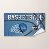 Sport 🏀 Basketball - Blauw | DIY-tekst Bad Handdoek (Handdoek)