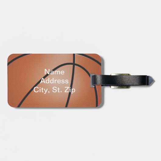 Sport Basketball 🏀 | DIY-tekst Bagagelabel (Achterkant horizontaal)