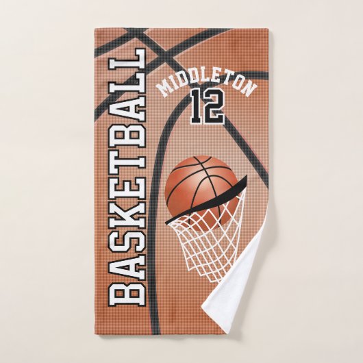 Sport 🏀 Basketball | DIY-tekst Handdoek (Handdoek)