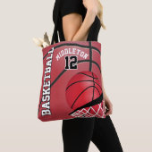 Sport Basketball | DIY-tekst - rood Tote Bag (Dichtbij)