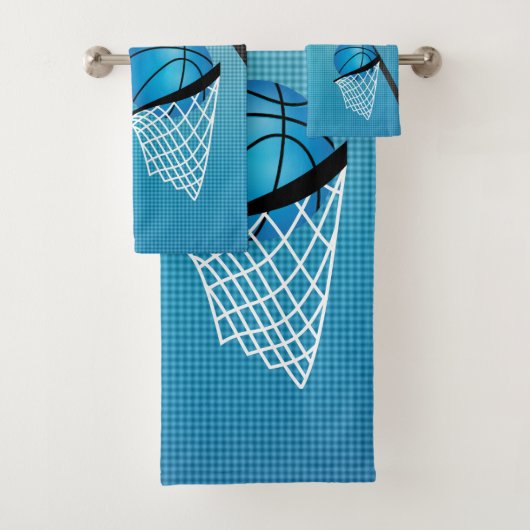 Sport 🏀 Basketball - Licht Blauw | DIY-tekst Bad Handdoek (Insitu)