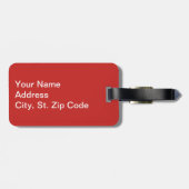 Sport Basketball | Naam en nummer DIY | Rood Bagagelabel (Achterkant horizontaal)