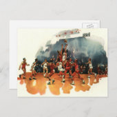 sport Basketball-spel, Basketball-spelers Briefkaart (Voorkant / Achterkant)