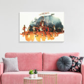 sport Basketball-spel, Basketball-spelers Canvas Afdruk (Insitu (Woonkamer))