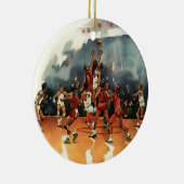 sport Basketball-spel, Basketball-spelers Keramisch Ornament (Rechts)