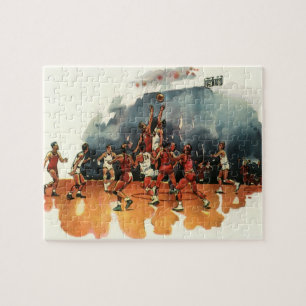 sport Basketball-spel, Basketball-spelers Legpuzzel