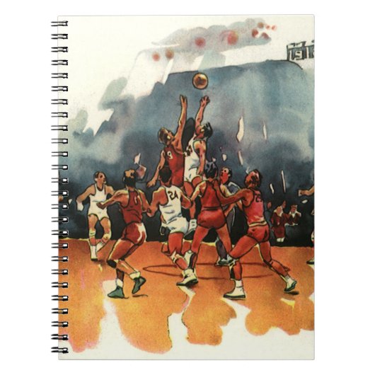  sport Basketball-spel, Basketball-spelers Notitieboek (Voorkant)