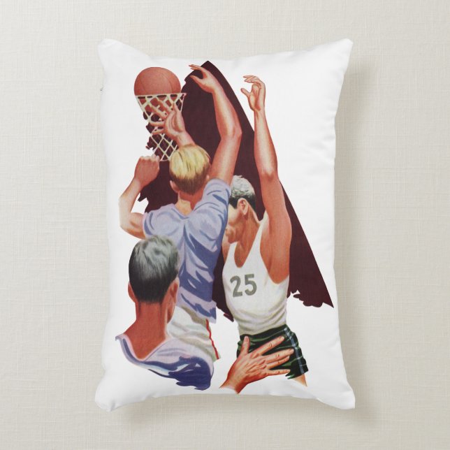  Sport, Basketball-spelers in een game Accent Kussen (Voorkant(Verticaal))
