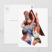 Sport, Basketball-spelers in een game Briefkaart (Voorkant / Achterkant)