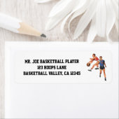  Sport, Basketball-spelers in een game Etiket (Insitu)