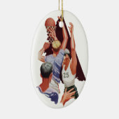  Sport, Basketball-spelers in een game Keramisch Ornament (Rechts)