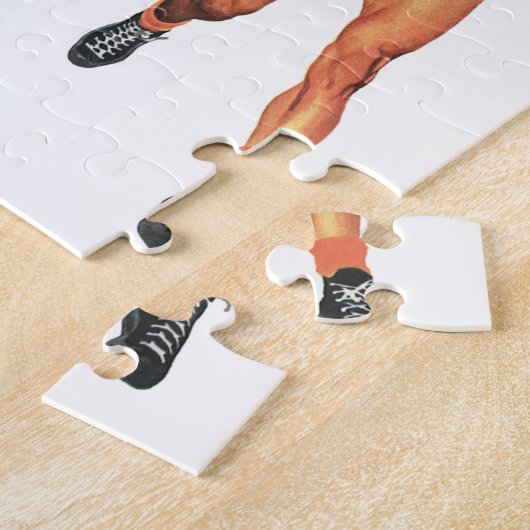  Sport, Basketball-spelers in een game Legpuzzel (Zijkant)