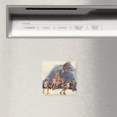  sport Basketball, spelers in een game Magneet (Insitu (Vaatwasser))