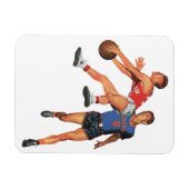  Sport, Basketball-spelers in een game Magneet (Horizontaal)