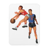  Sport, Basketball-spelers in een game Magneet (Verticaal)