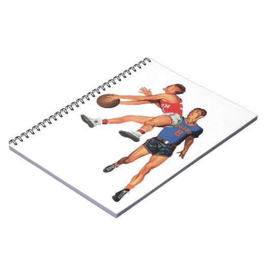  Sport, Basketball-spelers in een game Notitieboek (Linkerzijde)