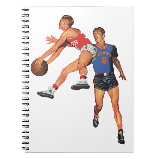  Sport, Basketball-spelers in een game Notitieboek (Voorkant)