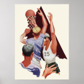 Sport, Basketball-spelers in een game Poster (Voorkant)