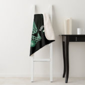 Sport Basketball - zwart en groen Sherpa Deken (In situ)