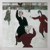  sport, basketbalspelers voor vrouwen in het spel poster (Voorkant)