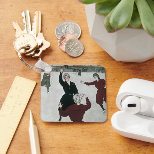  sport, basketbalspelers voor vrouwen in het spel sleutelhanger (Bureau)