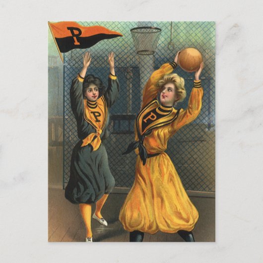  sport, basketbalteam voor vrouwen bij Game Briefkaart (Voorkant)