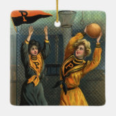  sport, basketbalteam voor vrouwen bij Game Keramisch Ornament (Achterkant)