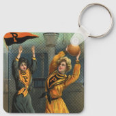 sport, basketbalteam voor vrouwen bij Game Sleutelhanger (Achterkant)