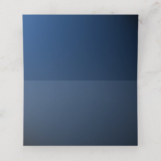 Sport Bat Mitswa Blauw en Goud Zitplaatsen Kaart Plaatskaartje (Binnenkant ongevouwen)