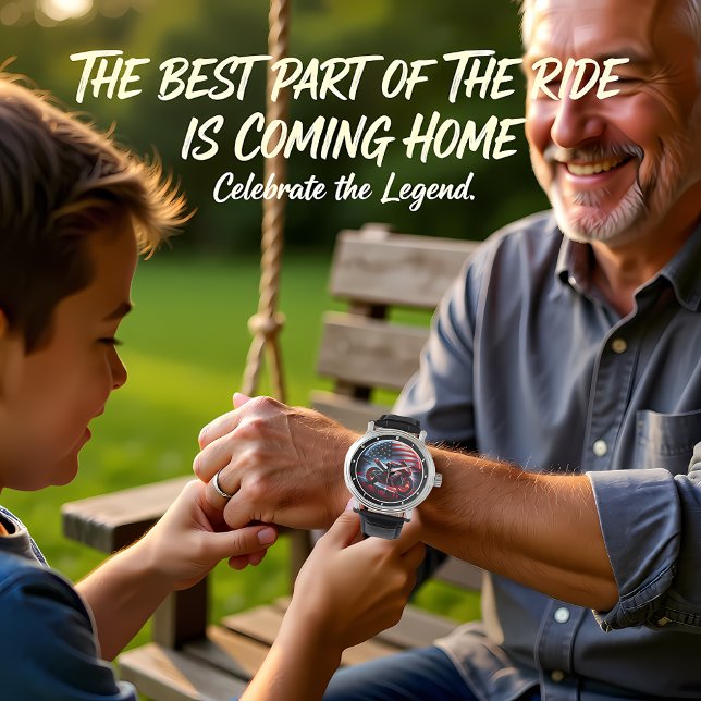 Sport Bike, American Sunset Watch. Horloge (Creator heeft geüpload)